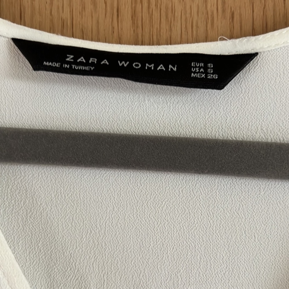 Zara White Ruffled Mini Dress - Picture 5 of 5